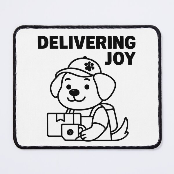 Item preview, DELIVERING JOY – Cute Dog with Package Illustration designed and sold by myforestfog.