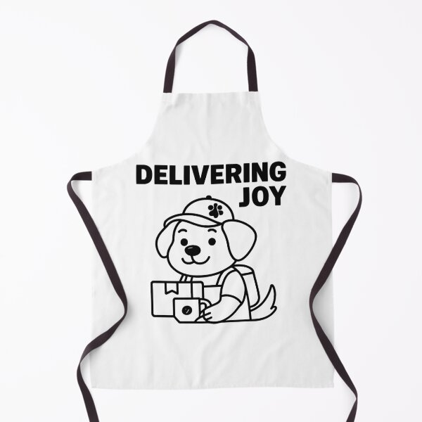 Item preview, DELIVERING JOY – Cute Dog with Package Illustration designed and sold by myforestfog.