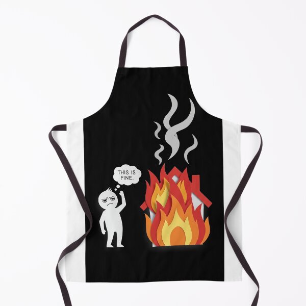 Item preview, This Is Fine – Burning House Paper Cut Art (Funny Dark Humor) designed and sold by Paper & Pattern Co.