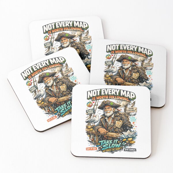 Item preview, Not Every Map Is Worth Following Vintage Pirate Quote - Chill Mode Anti-Hustle Stoic Aesthetic - Old Sea Captain Letting Go Mental Health Awareness Graphic Art by Vivaan Studio designed and sold by Vivaan Studio.