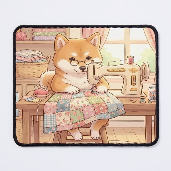 Item preview, Shiba Inu Sewing Quilt designed and sold by 7She.