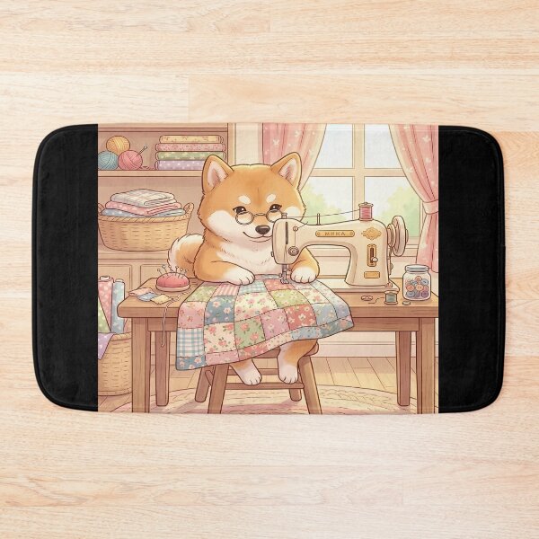 Item preview, Shiba Inu Sewing Quilt designed and sold by 7She.