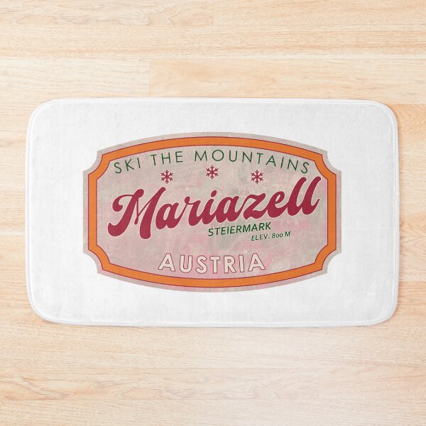 Item preview, Mariazell, Austria, Steiermark, Ski, textured skiing badge designed and sold by Wanderful-roads.