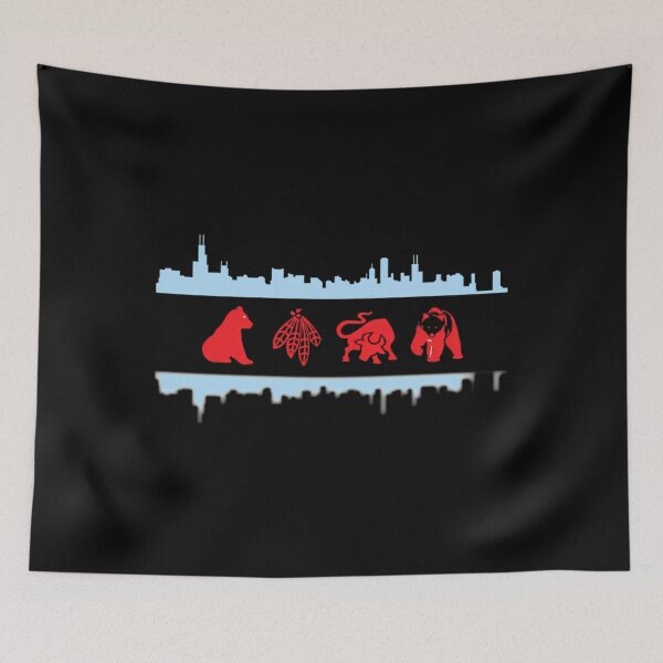 Item preview,  Chicago Flags With Teams And Skyline designed and sold by GG4NDII.