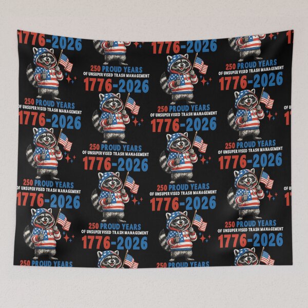 Item preview, Raccoon 250 Proud Years Of Unsupervised Trash Management 250 Years 1776-2026 designed and sold by pansak.