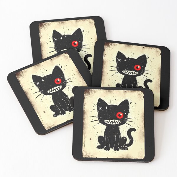 Item preview, Cute Creepy Monster Cat Cartoon designed and sold by VikArtStudio.