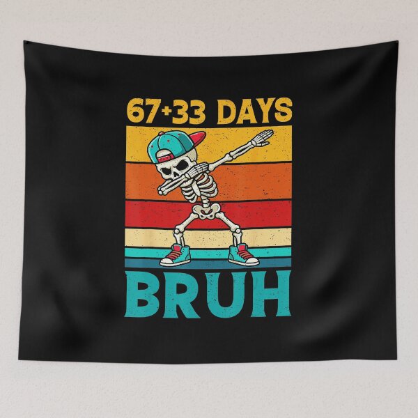 Item preview, 67-33 DAYS BRUH Six Seven Funny Numbers Meme designed and sold by gladysenglish.