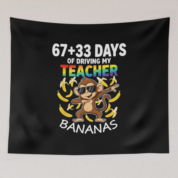Item preview, 67+33 DAYS OF DRIVING MY TEACHER BANANAS Six Seven Funny Meme designed and sold by gladysenglish.