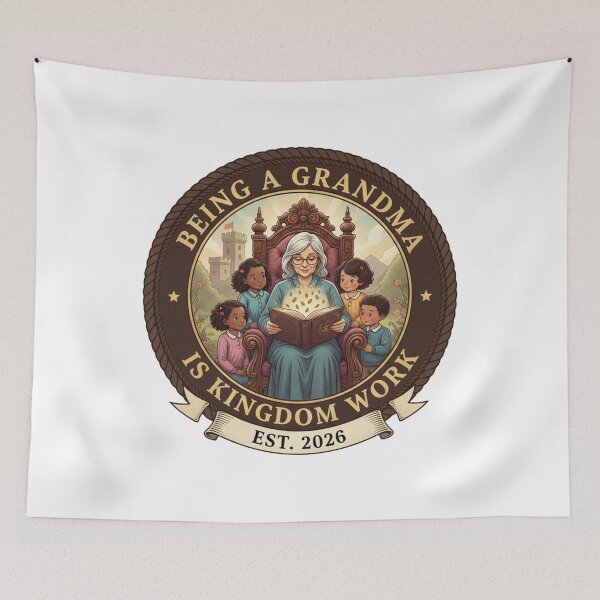 Item preview, Being A Grandma Is Kingdom Work – Blessed Christian Grandmother Est. 2026 Badge designed and sold by Wear Sculpt.