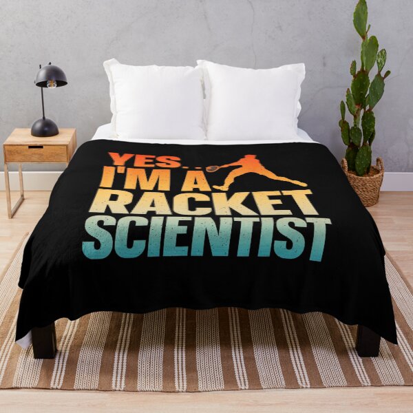 Item preview, YES I'M A RACKET SCIENTIST Funny Tennis Quote designed and sold by WayTBeenkenArt.