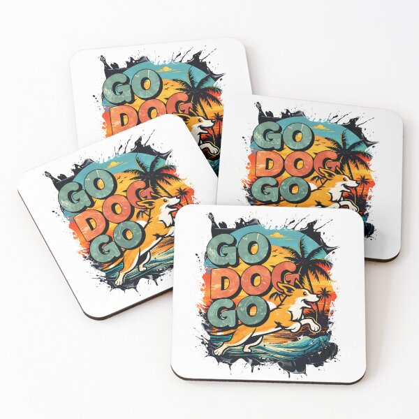Item preview, Go Dog Go – Tropical Surf Adventure Illustration designed and sold by OSAMA MO.