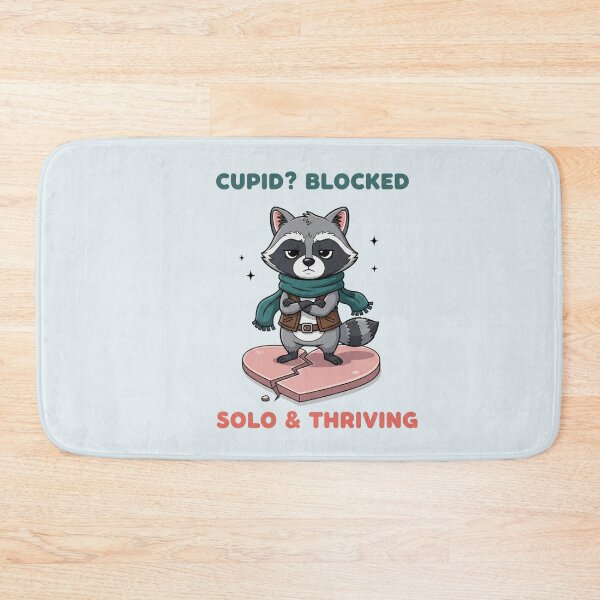 Item preview, Cupid Blocked — Solo & Thriving Raccoon Anti Love Meme designed and sold by Moon's Arts.