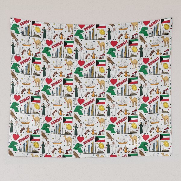 Item preview, Kuwait Pride, Iconic Landmarks & Cultural Heritage Pattern designed and sold by mashmosh.