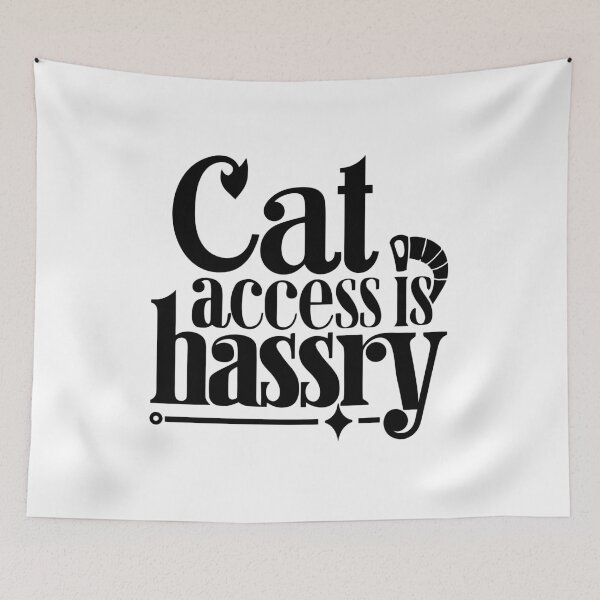 Item preview, Cat Access Is Necessary. Funny Cat Lover Typography designed and sold by Jirada.