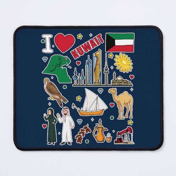 Item preview, Kuwait Heritage & Modern Landmarks - Cultural Sticker Collage designed and sold by mashmosh.