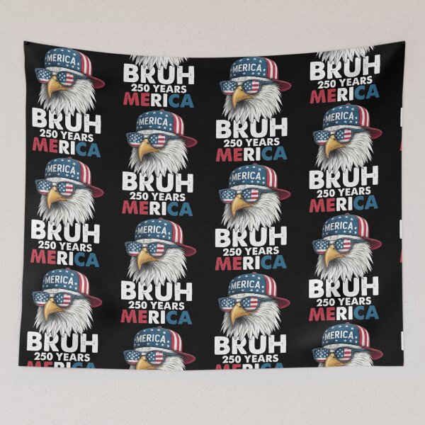 Item preview, 250 Years USA Bruh 250th Birthday 1776-2026 Eagle Flag designed and sold by pansak.
