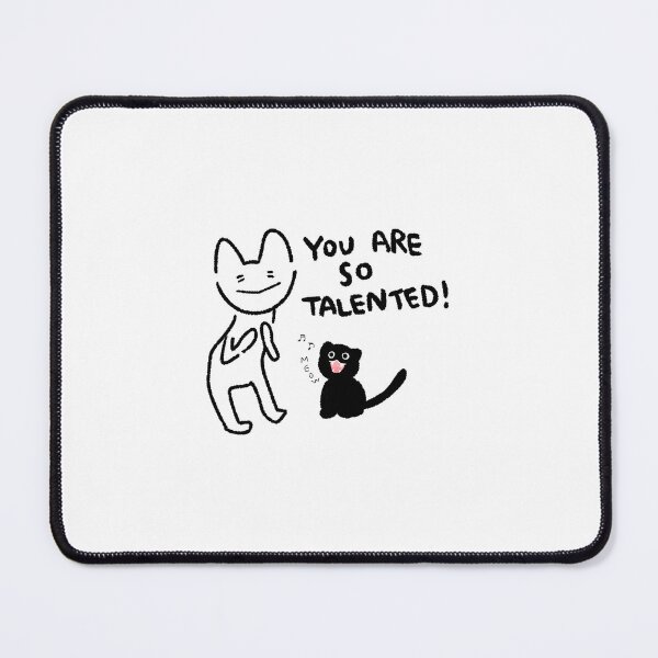 Item preview, You Are So Talented – Cute Cat Duo Sticker | Kawaii Black & White Cat Conversation designed and sold by lazydayz16.
