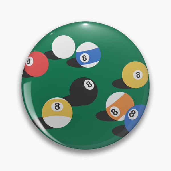 Artikelvorschau, Alle 8 Kugeln – Billard vereinfachte Grafik entworfen und verkauft von LyricalPrints.