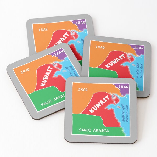 Item preview, Kuwait Map Art, Vibrant Patriotic Colors & Gulf Heritage designed and sold by mashmosh.