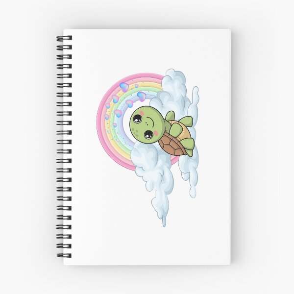 Item preview, Dreamy Turtle - Cute Green Turtle on Clouds with Rainbow designed and sold by Love3Happy.