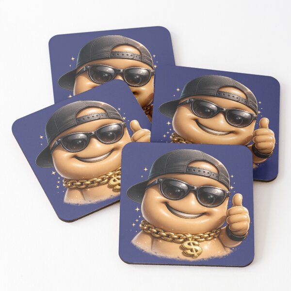 Item preview, Cool 3D Emoji Character – Funny Street Style Smiley with Sunglasses & Gold Chain designed and sold by NB-Artmagic.