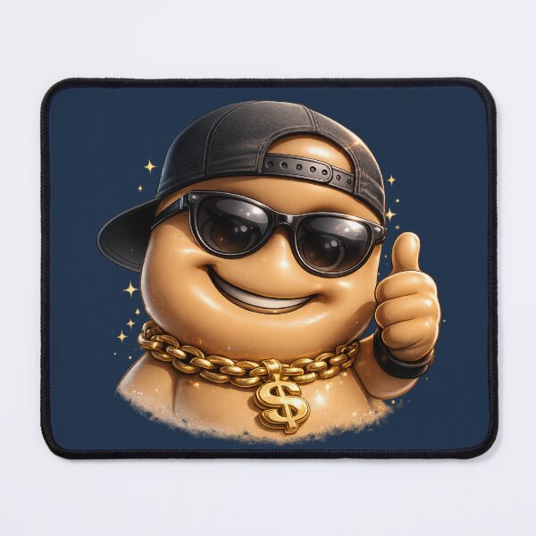 Item preview, Cool 3D Emoji Character – Funny Street Style Smiley with Sunglasses & Gold Chain designed and sold by NB-Artmagic.
