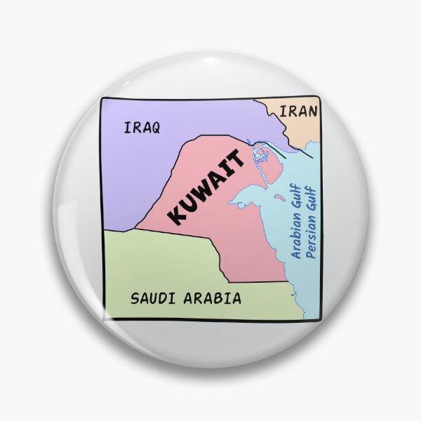 Item preview, Kuwait Map & Neighbors, Minimalist Middle East Geography designed and sold by mashmosh.