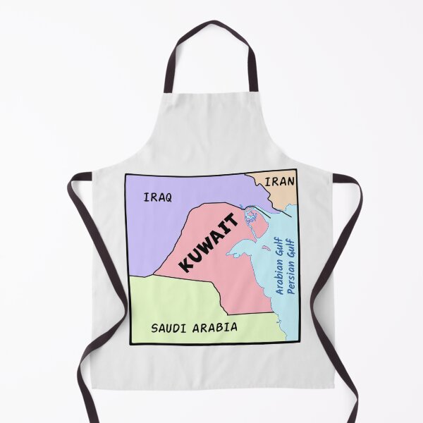 Item preview, Kuwait Map & Neighbors, Minimalist Middle East Geography designed and sold by mashmosh.