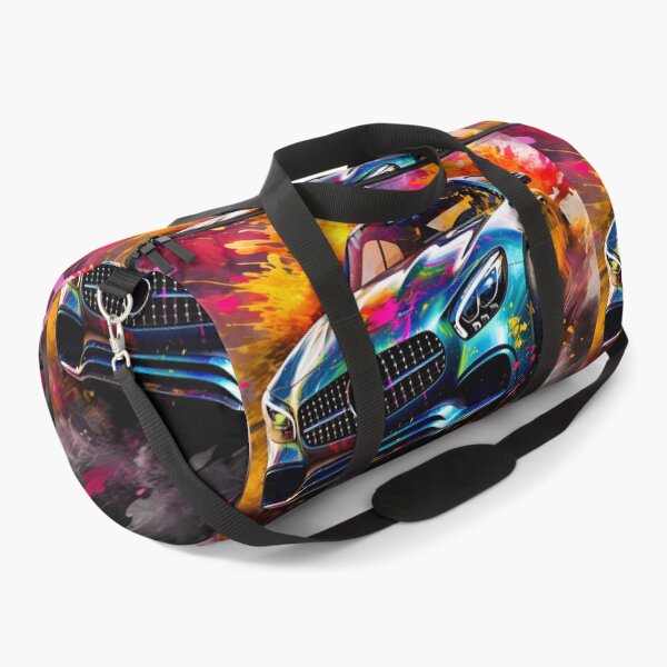 Item preview, Vivid Rainbow Sports Car Exploding Through Neon Paint Splash Storm designed and sold by RevUpDesign.