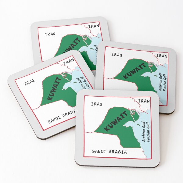Item preview, Kuwait Map Silhouette - Country Pride & Heritage Flag Green designed and sold by mashmosh.
