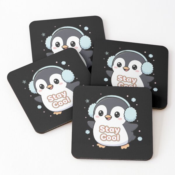 Item preview, Stay Cool Cute Penguin Illustration | Kawaii Winter Animal Art | Cozy Pastel Digital Download for Stickers & Prints designed and sold by CozyPops.