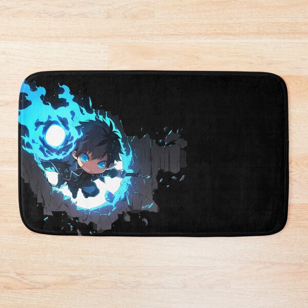 Item preview, Renzo Shima Blue Exorcist Blue Aura Energy Blast Action Pose designed and sold by TorbenKuhano.