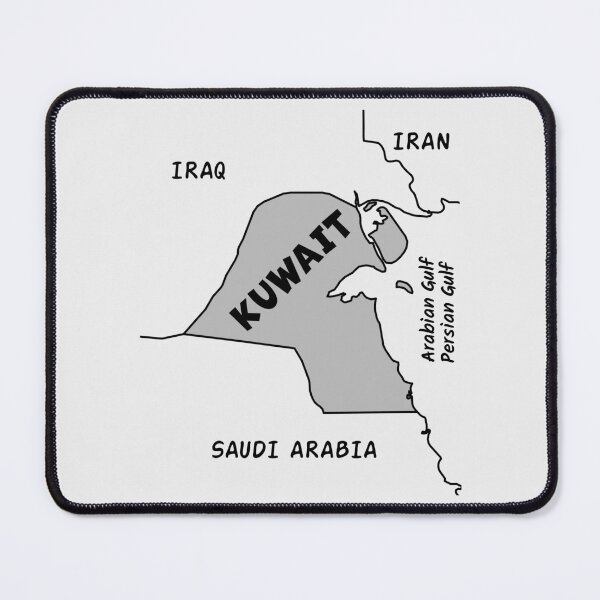 Item preview, Kuwait Map Silhouette - Arabian Gulf Pride Vintage Design designed and sold by mashmosh.