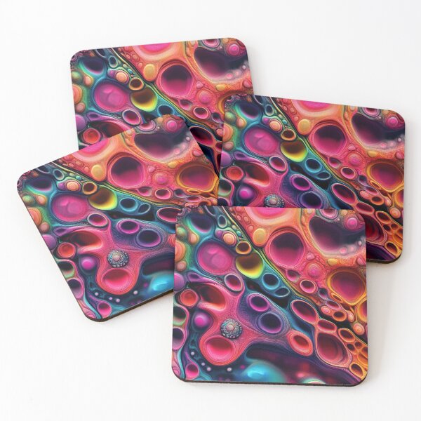Item preview, Psychedelic Cellular Bloom - Vibrant Fluid Art designed and sold by B-Russ-Stuff.