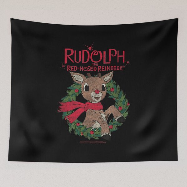 Item preview, Rudolph Holiday Wreath Illustration designed and sold by PonyRoniku.