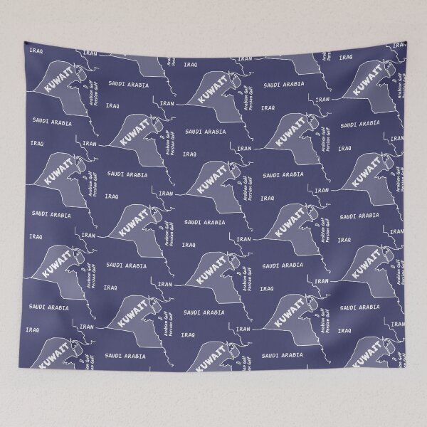 Item preview, Kuwait Map Silhouette - Proud Kuwaiti Heritage Art designed and sold by mashmosh.