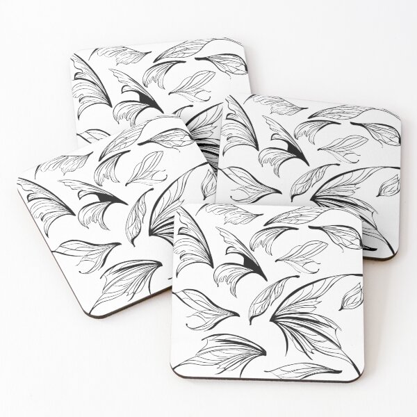 Item preview, Ethereal Fairy Wings Tattoo Set - Delicate Fantasy Line Art Collection designed and sold by LYAN-STORE.