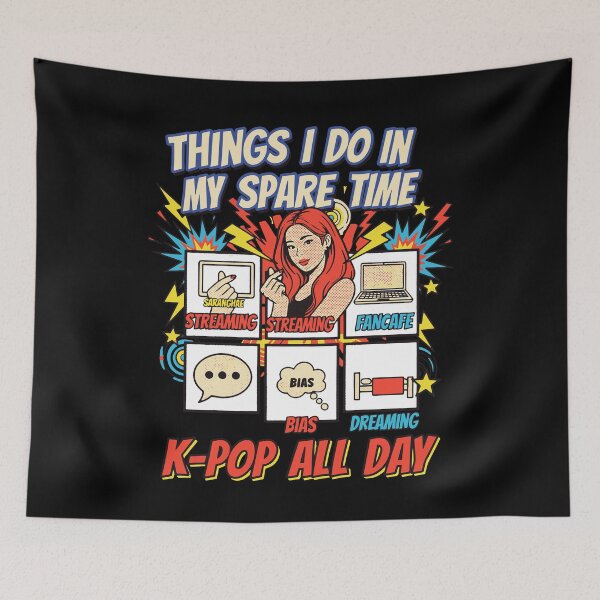 Item preview, Things I Do In My Spare Time K-Pop All Day Korean designed and sold by LuminOrb.