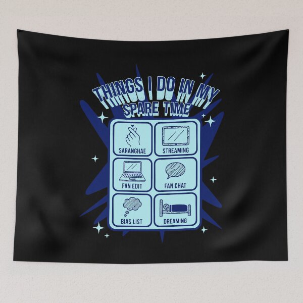 Item preview, Things I Do In My Spare Time Kpop Saranghae designed and sold by LuminOrb.
