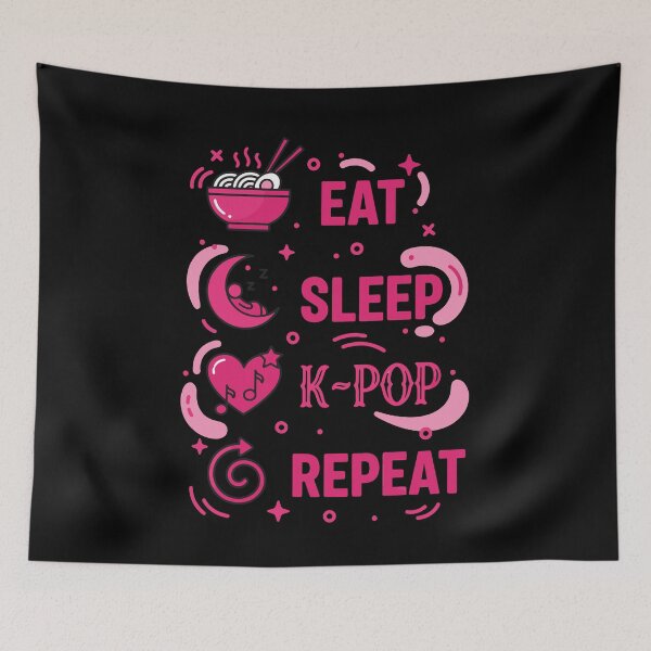 Item preview, Eat Sleep K-Pop Repeat Korean Music Kpop Love designed and sold by LuminOrb.