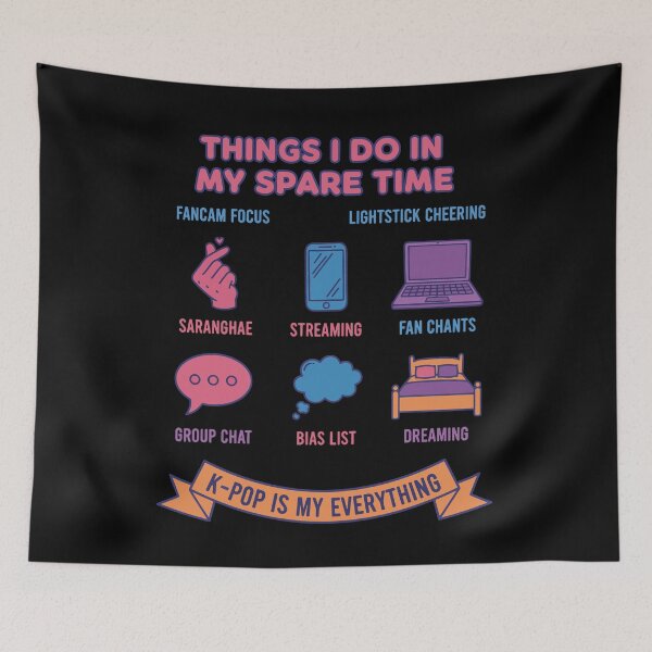 Item preview, Things I Do In My Spare Time K-Pop designed and sold by LuminOrb.