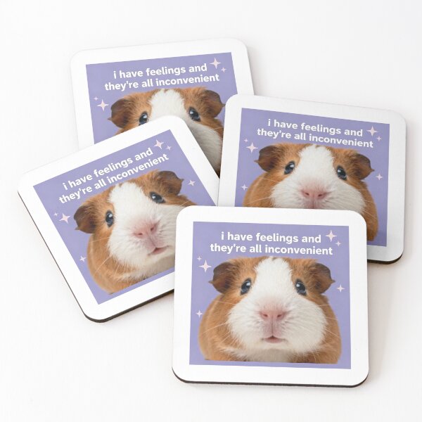 Item preview, Inconvenient Feelings Guinea Pig - Relatable Meme designed and sold by PictorialWhimsy.