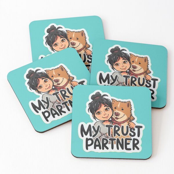 Item preview, My Trust Partner Dog Sticker – Cute Pet Lover Art designed and sold by DesigneOnDemand.