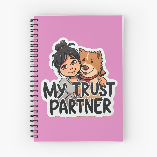 Item preview, My Trust Partner Dog Sticker – Cute Pet Lover Art designed and sold by DesigneOnDemand.