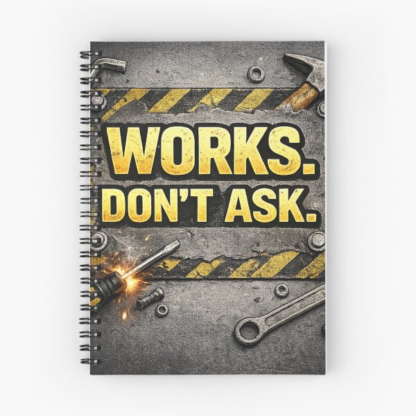 Item preview, Works. Don’t Ask. – Sarcastic Engineer Quote designed and sold by Transcend Modern.