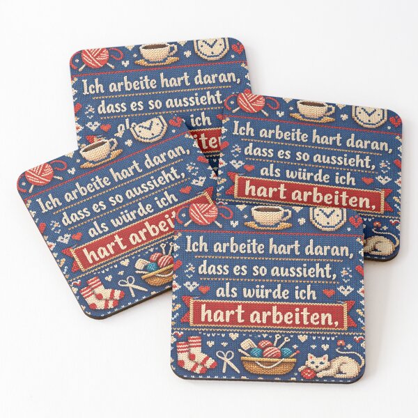 Item preview, Funny work slogan – Cozy knit design humor designed and sold by Mauswohn.