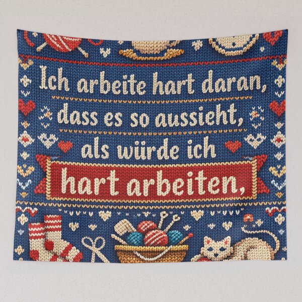 Item preview, Funny work slogan – Cozy knit design humor designed and sold by Mauswohn.