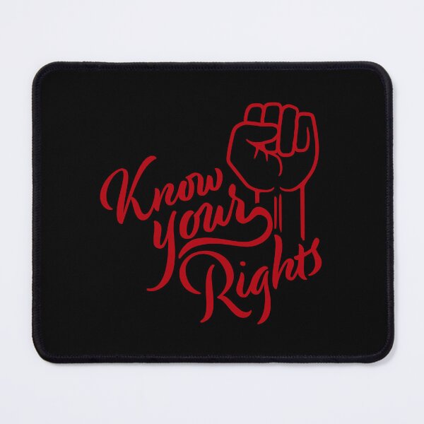 Item preview, Know Your Rights Activism Justice Freedom Quote designed and sold by shirt-o-mat.