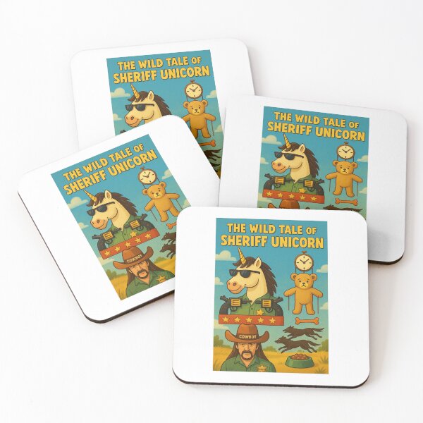 Item preview, The Wild Tale of Sheriff Unicorn - Absurd Comic Illustration designed and sold by ARTGENERATESART.