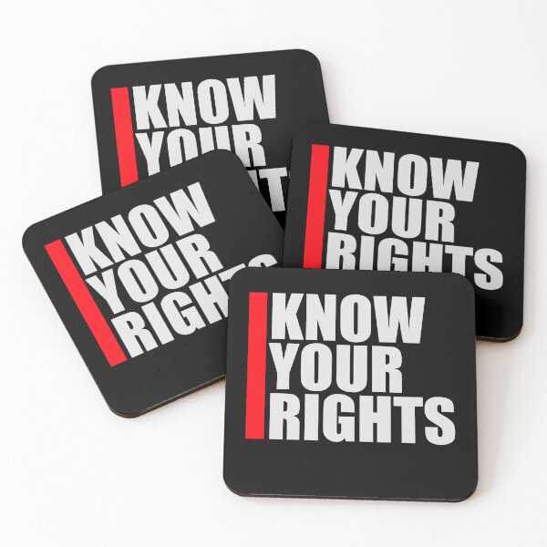 Item preview, Know Your Rights Activism Justice Freedom Quote designed and sold by shirt-o-mat.
